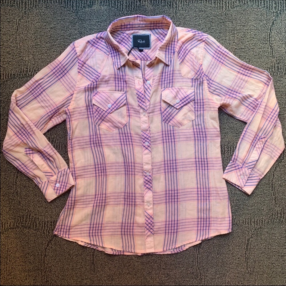 Rails - Taylor Gauze Plaid Button Down, M - image 2